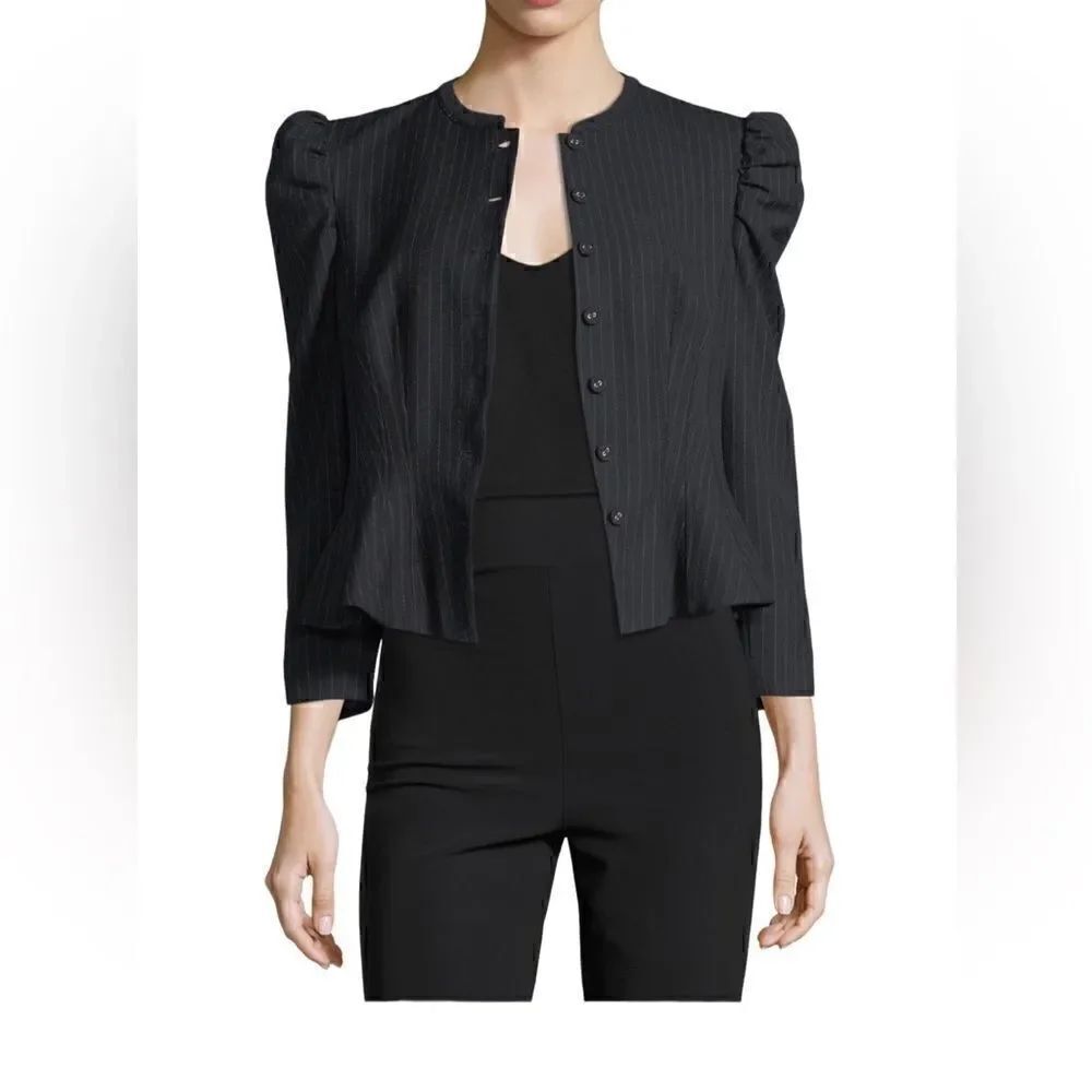 Rebecca Taylor pinstripe navy blue jacket blazer, New with tags, Sz 4